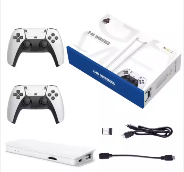 M15 Game Stick HD 4K Pro Retro Gaming Console with 30,000+ Games – Dual Wireless Controller, 64GB Storage, Supports NES/FC/SNES/PS1/N64 & More