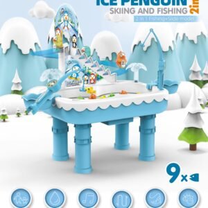 Ice Penguin Sking and Fishing